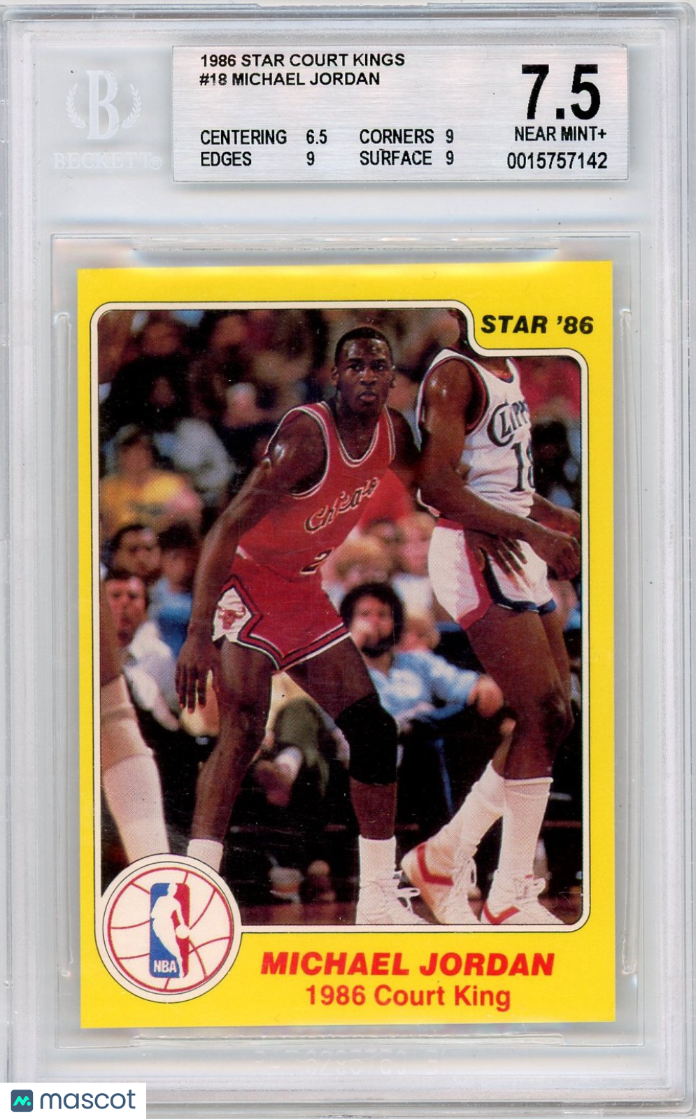1986 Star Court Kings Michael Jordan #18 BGS 7.5