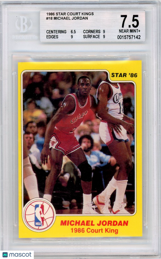 1986 Star Court Kings Michael Jordan #18 BGS 7.5