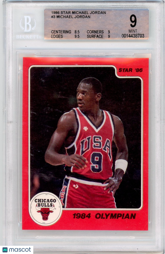 1986 Star Michael Jordan 1984 Olympian Michael Jordan #3 BGS 9 /1984