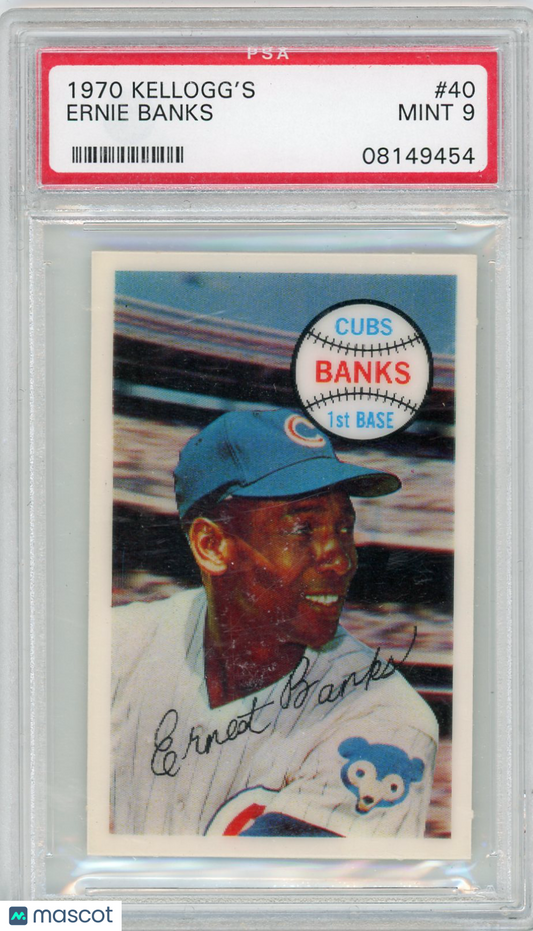 1970 Kellogg's Ernie Banks #40 PSA 9
