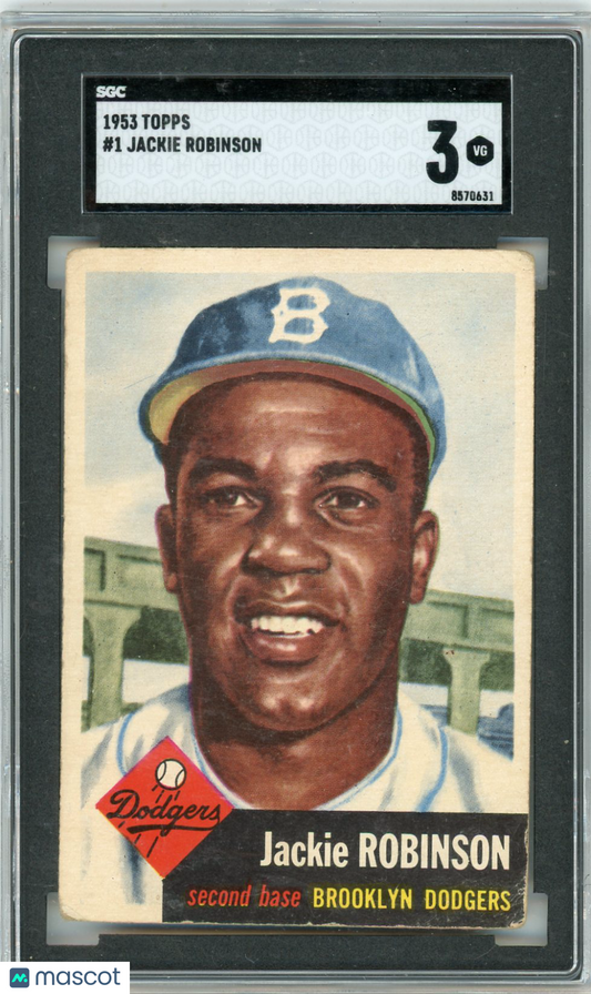 1953 Topps Jackie Robinson #1 SGC 3