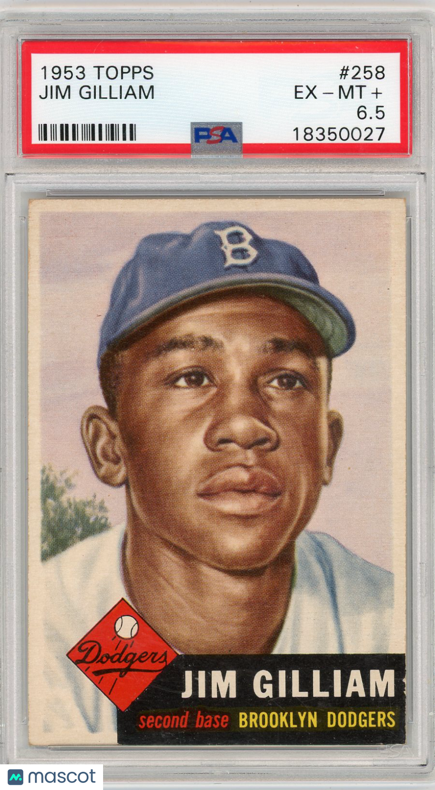 1953 Topps Jim Gilliam #258 PSA 6.5