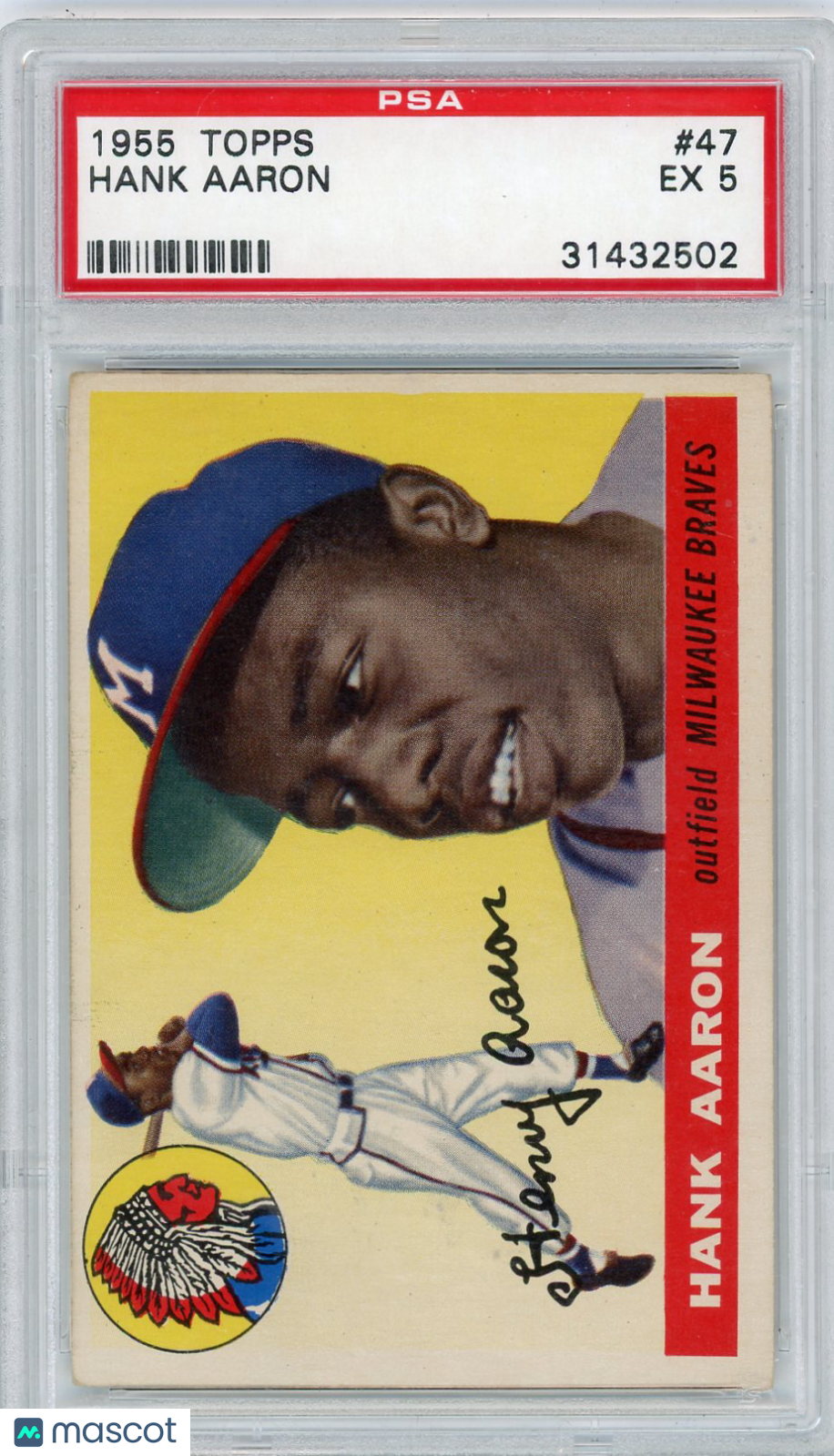 1955 Topps Hank Aaron #47 PSA 5