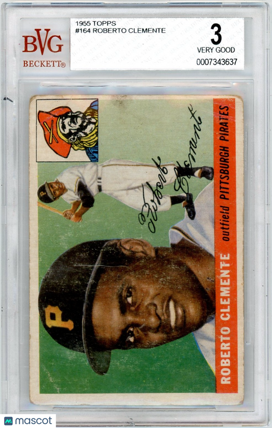 1955 Topps Roberto Clemente #164 BVG 3 Rookie