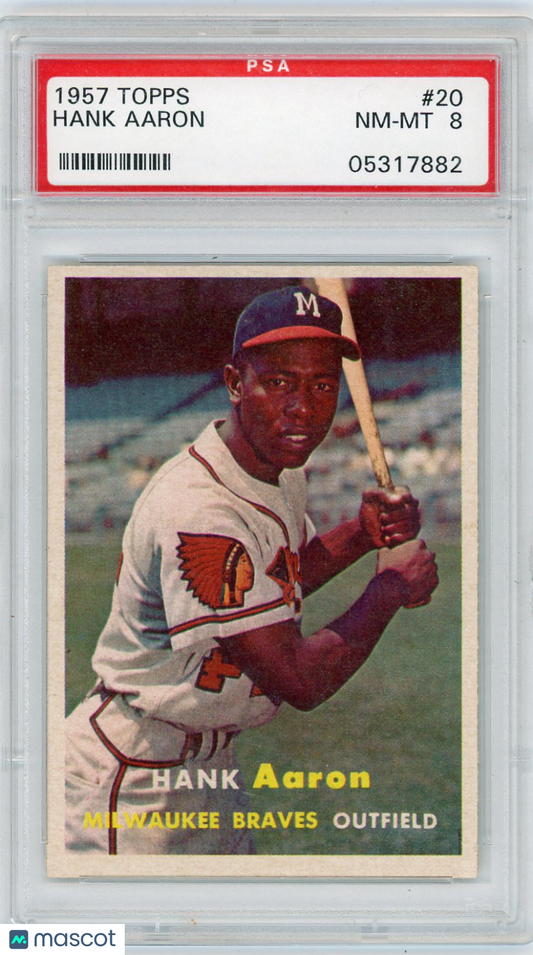 1957 Topps Hank Aaron #20 PSA 8