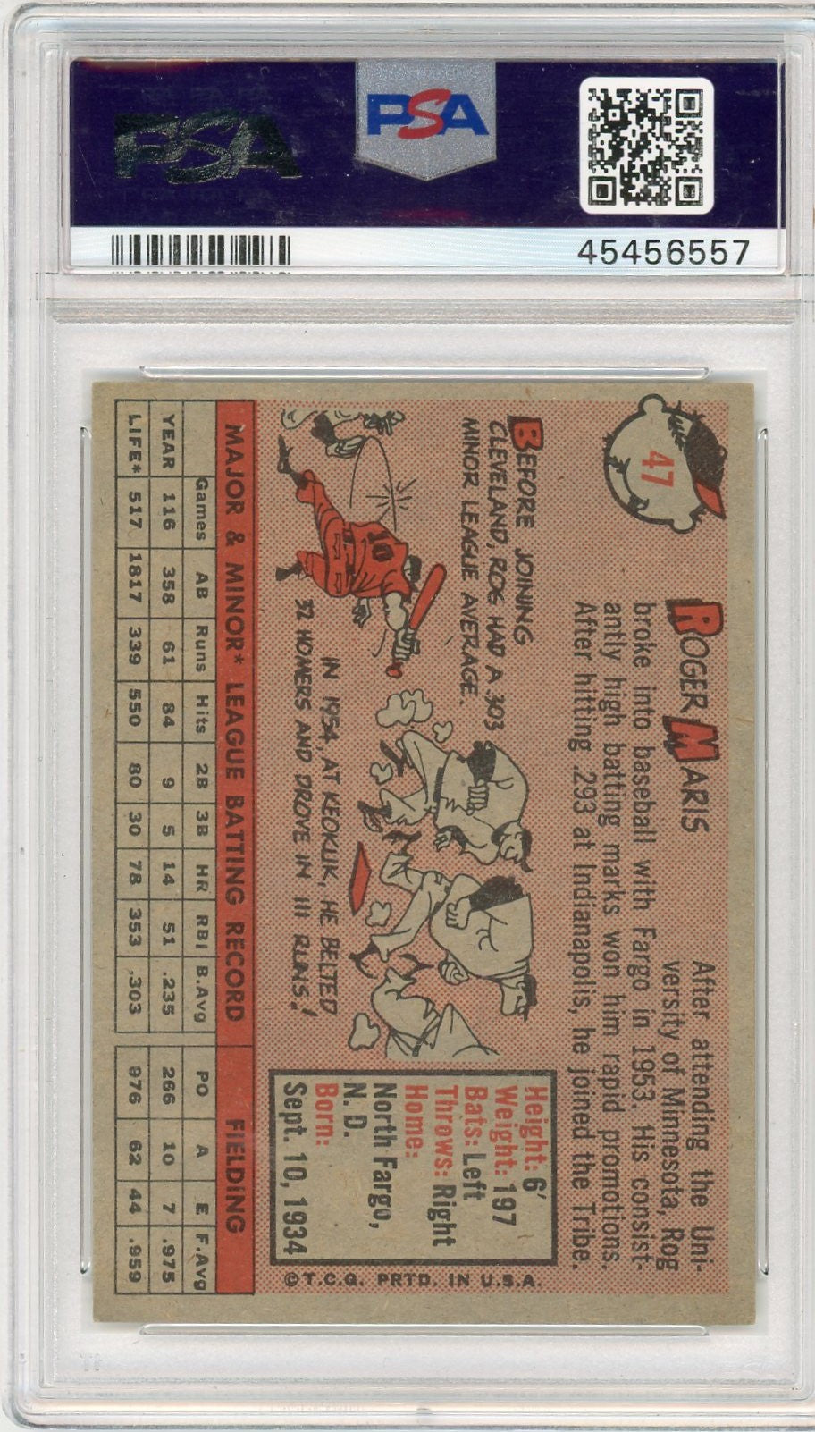 1958 Topps Roger Maris #47 PSA 7