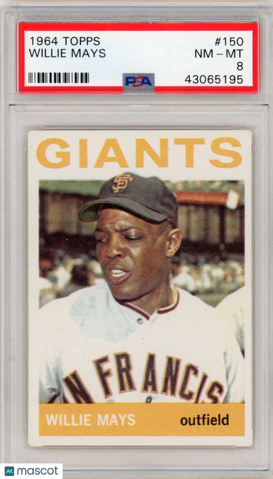 1964 Topps Willie Mays #150 PSA 8
