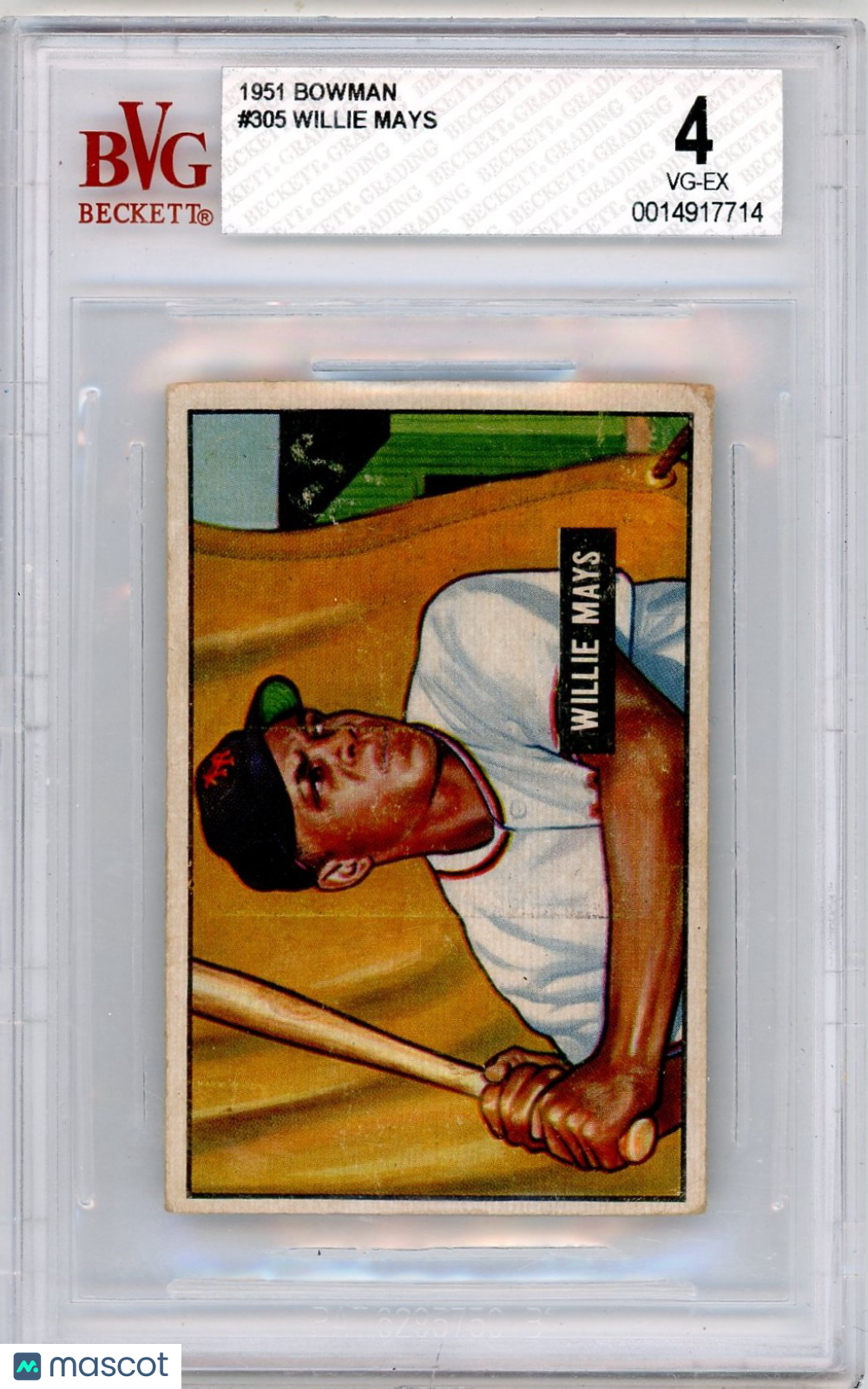 1951 Bowman Willie Mays #305 BVG 4 Rookie