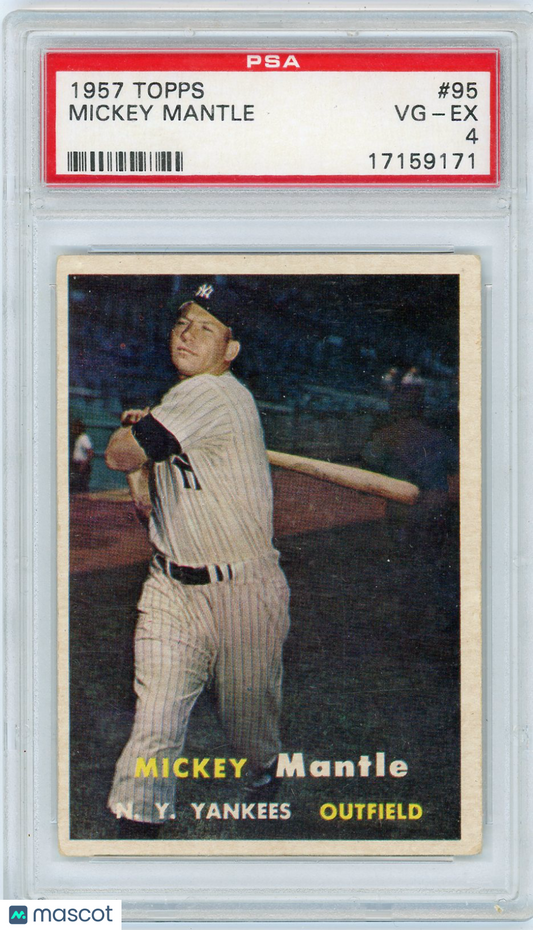 1957 Topps Mickey Mantle #95 PSA 4