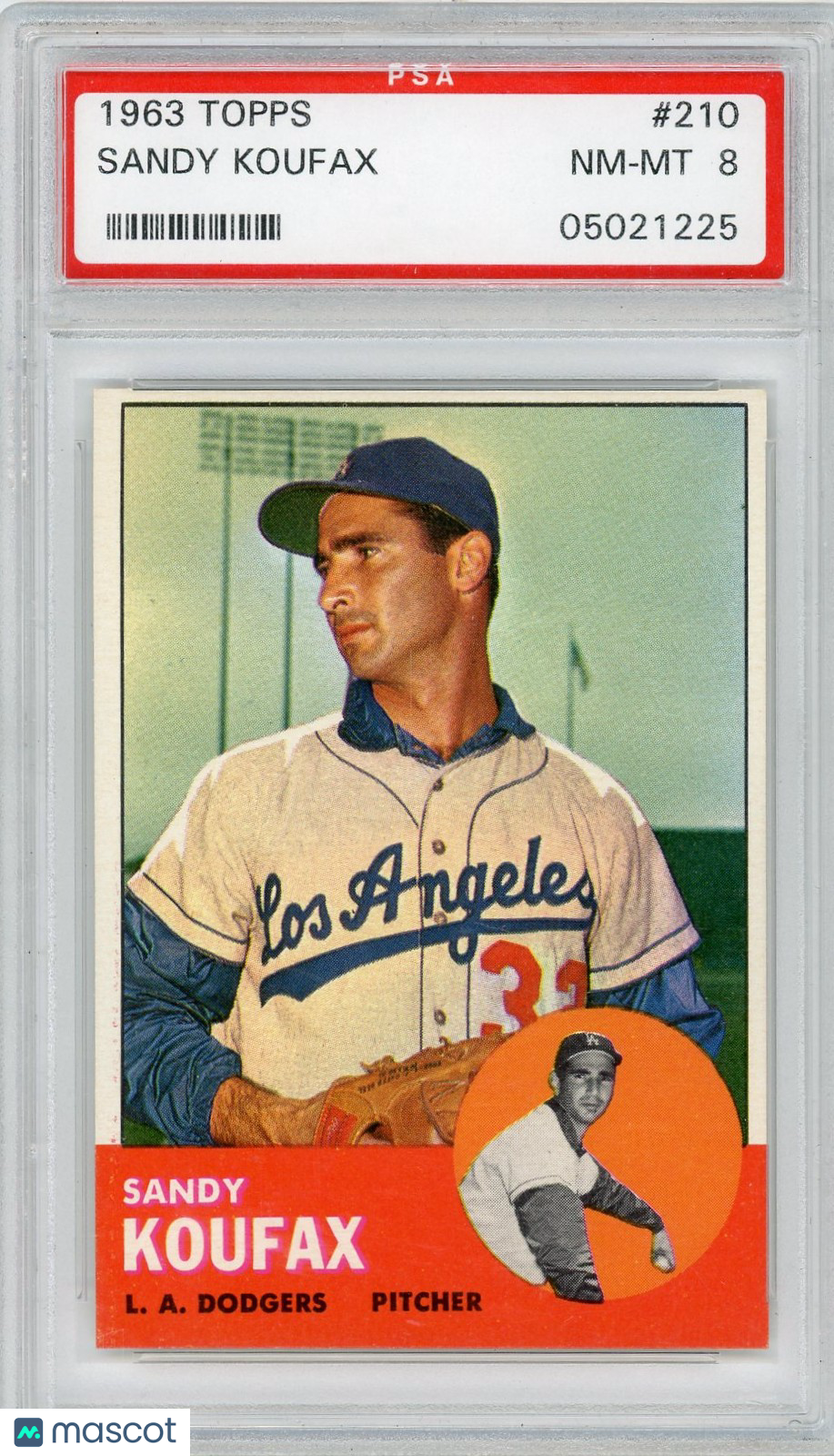 1963 Topps Sandy Koufax #210 PSA 8
