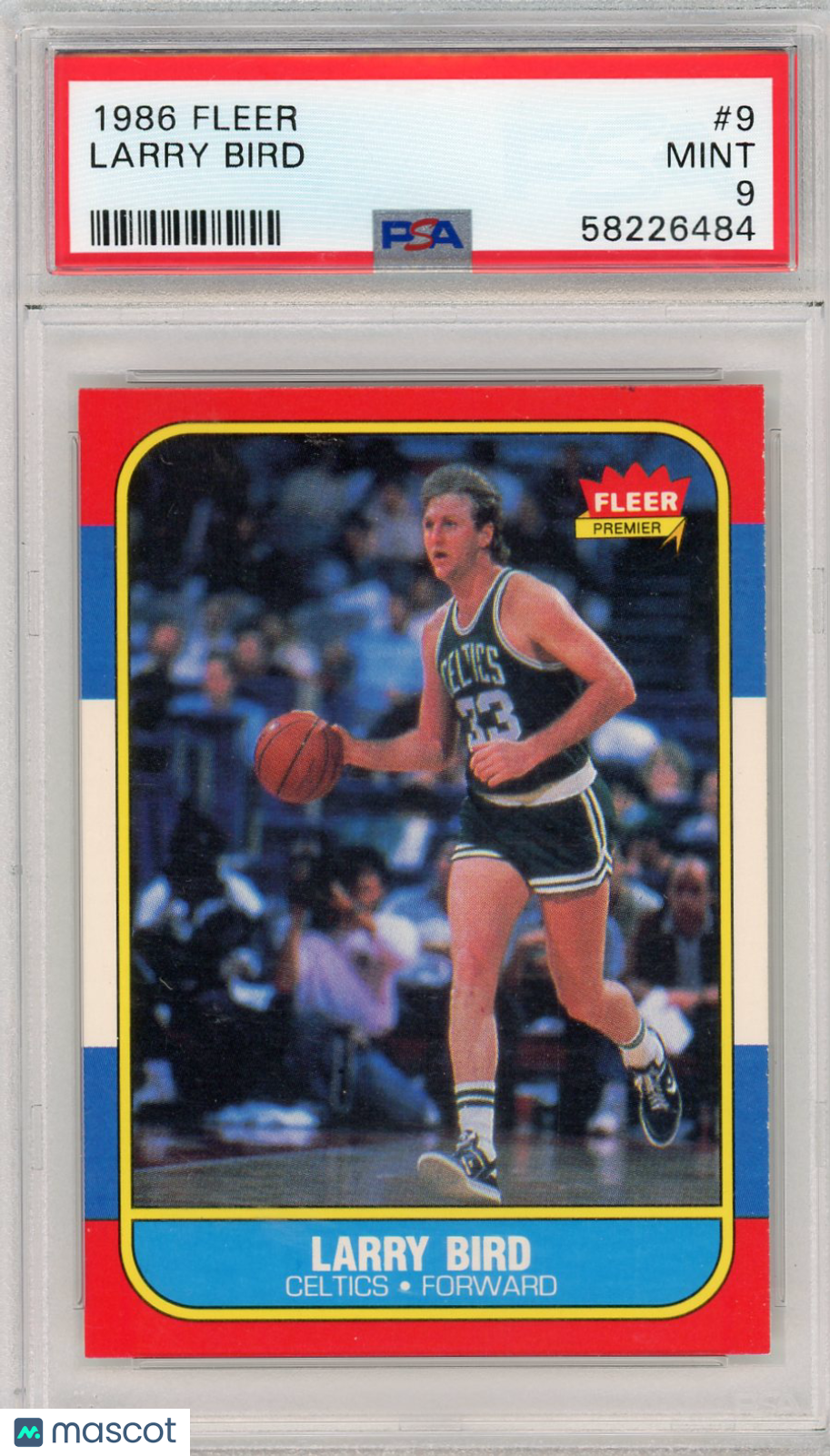 1986 Fleer Larry Bird #9 PSA 9