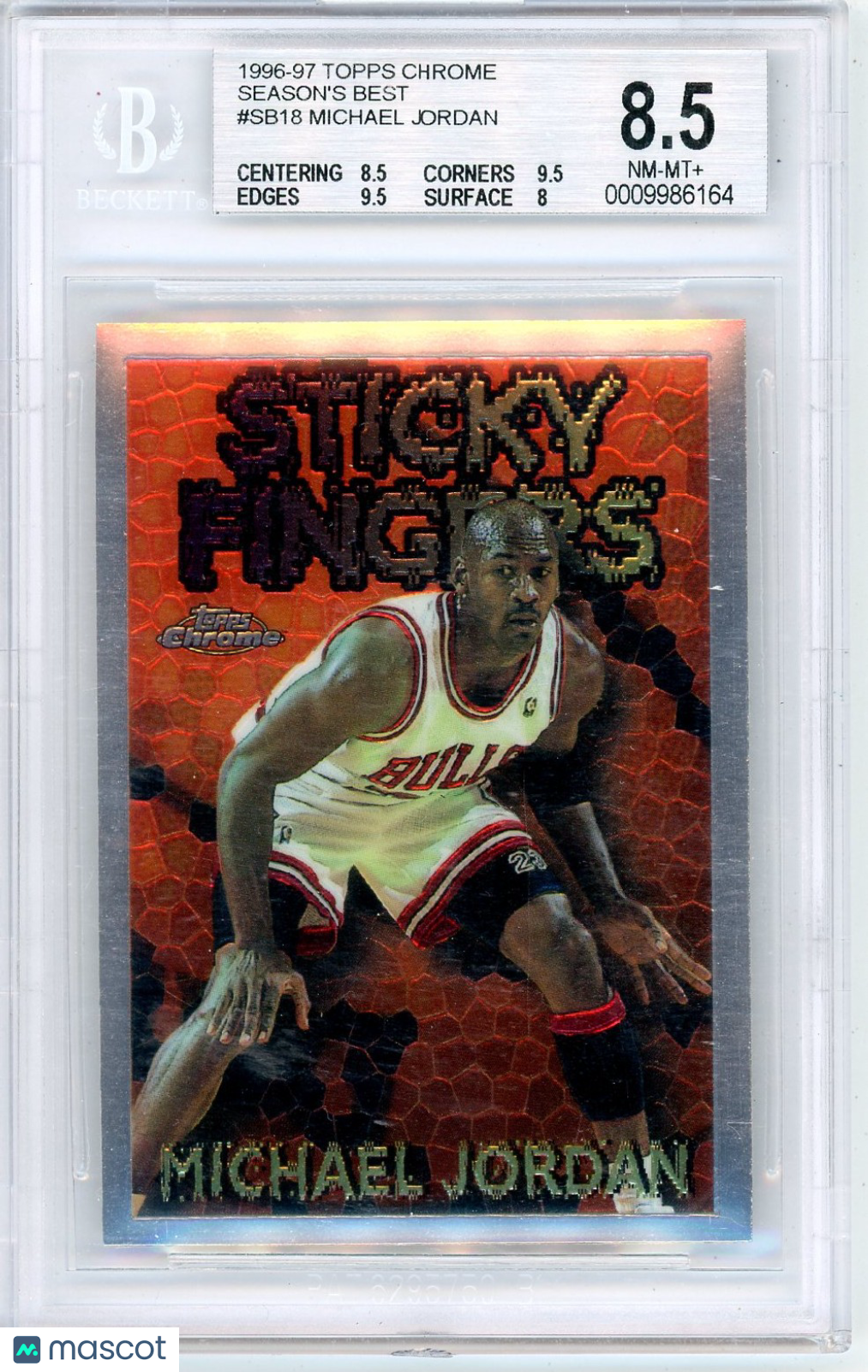 1996 Topps Chrome Season's Best Michael Jordan #SB18 BGS 8.5