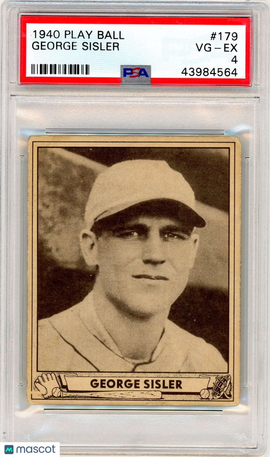 1940 Play Ball George Sisler #179 PSA 4