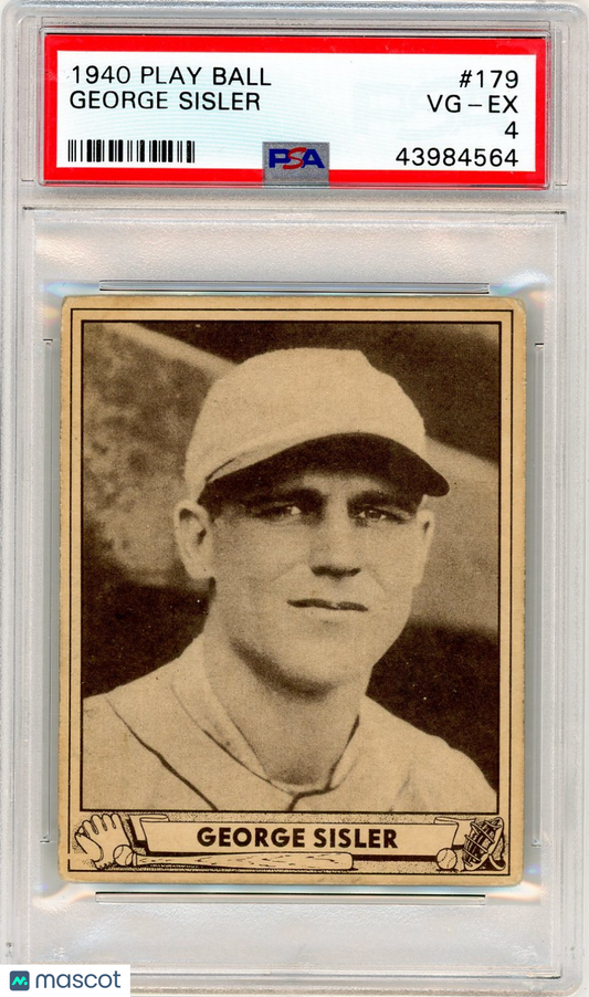 1940 Play Ball George Sisler #179 PSA 4