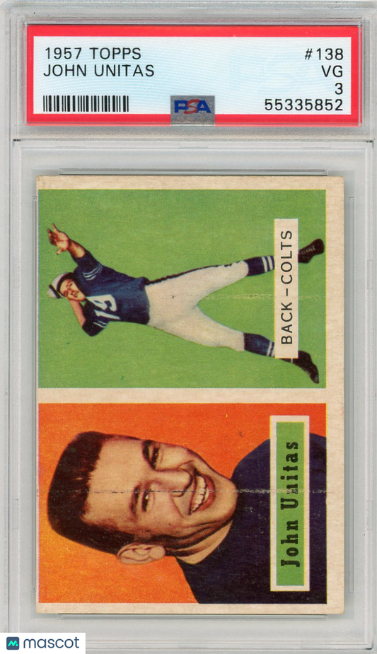 1957 Topps John Unitas #138 PSA 3