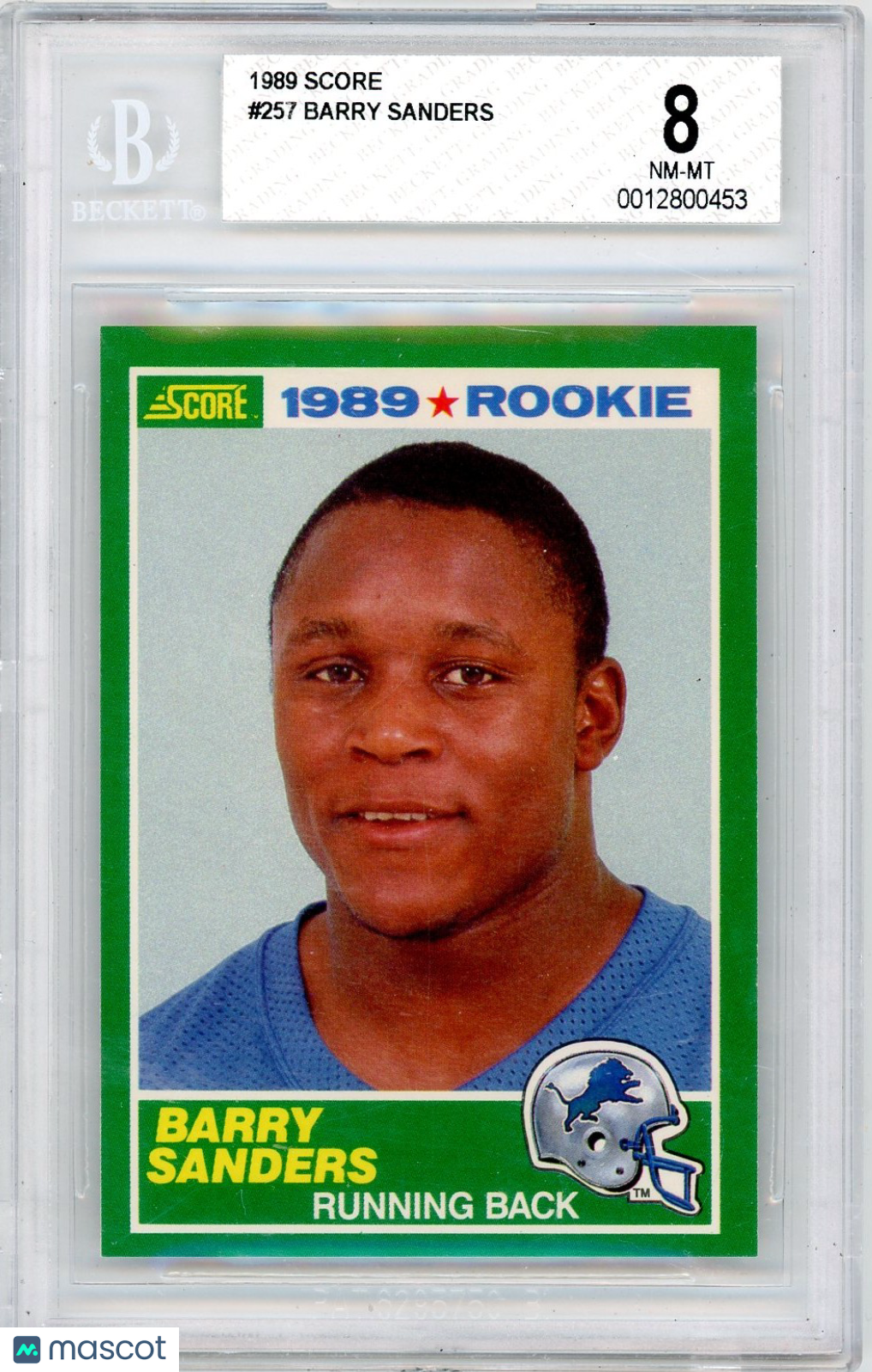 1989 Score Barry Sanders #257 BGS 8 Rookie