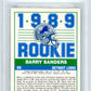 1989 Score Barry Sanders #257 BGS 8 Rookie