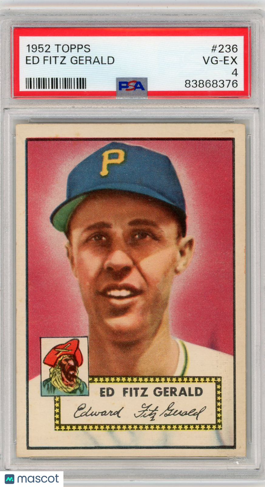 1952 Topps Ed Fitz Gerald #236 PSA 4