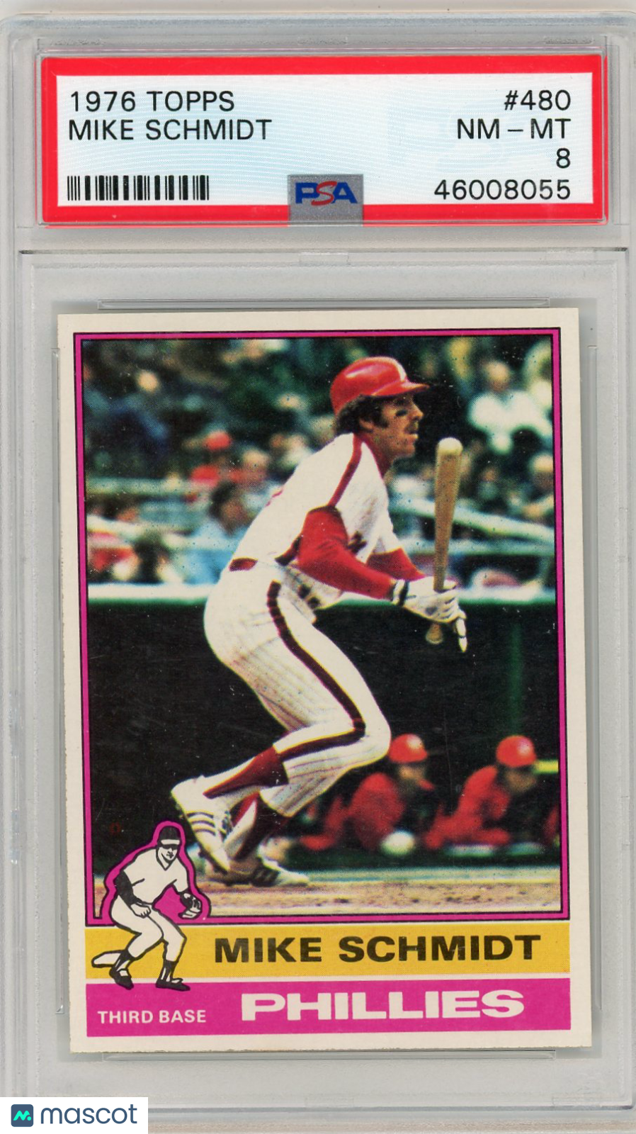 1976 Topps Mike Schmidt #480 PSA 8