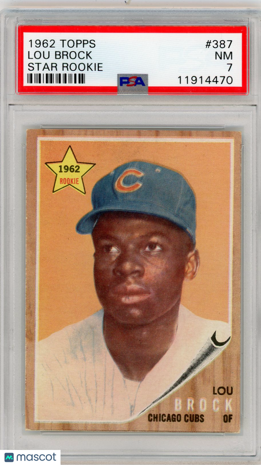 1962 Topps Lou Brock #387 Star Rookie PSA 7