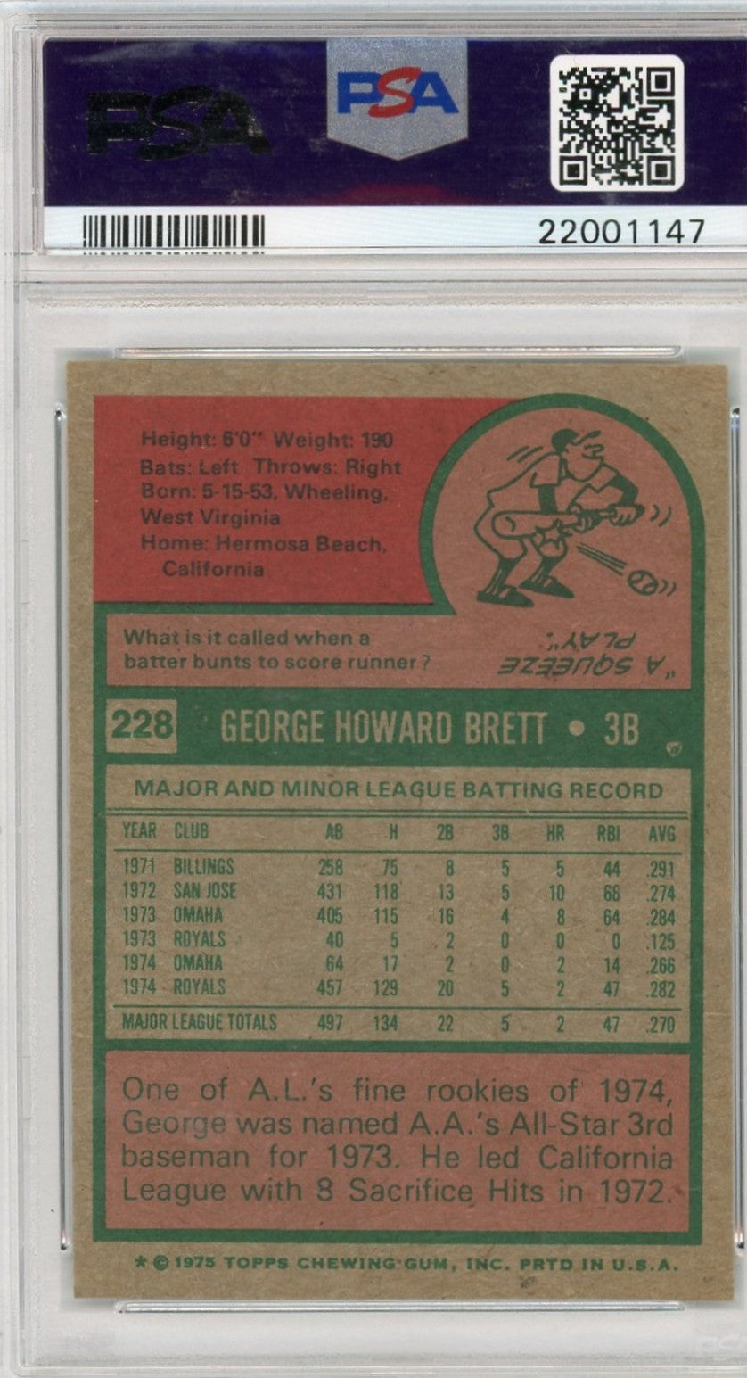 1975 Topps George Brett #228 PSA 8