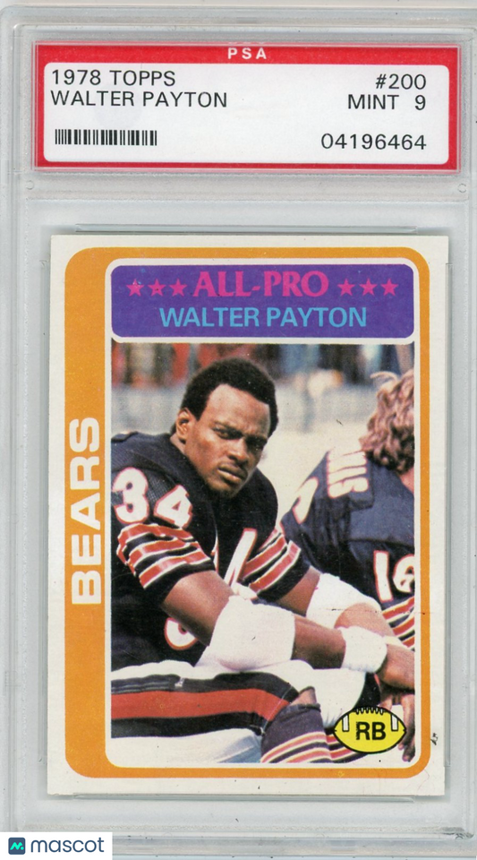 1978 Topps Walter Payton #200 All Pro PSA 9