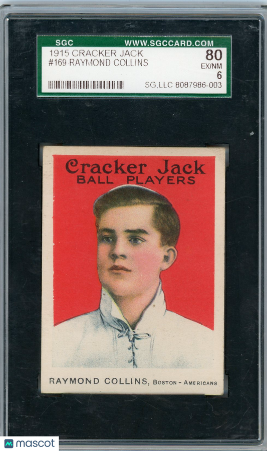 1915 Cracker Jack Raymond Collins #169 SGC 6