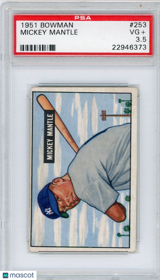 1951 Bowman Mickey Mantle #253 PSA 3.5