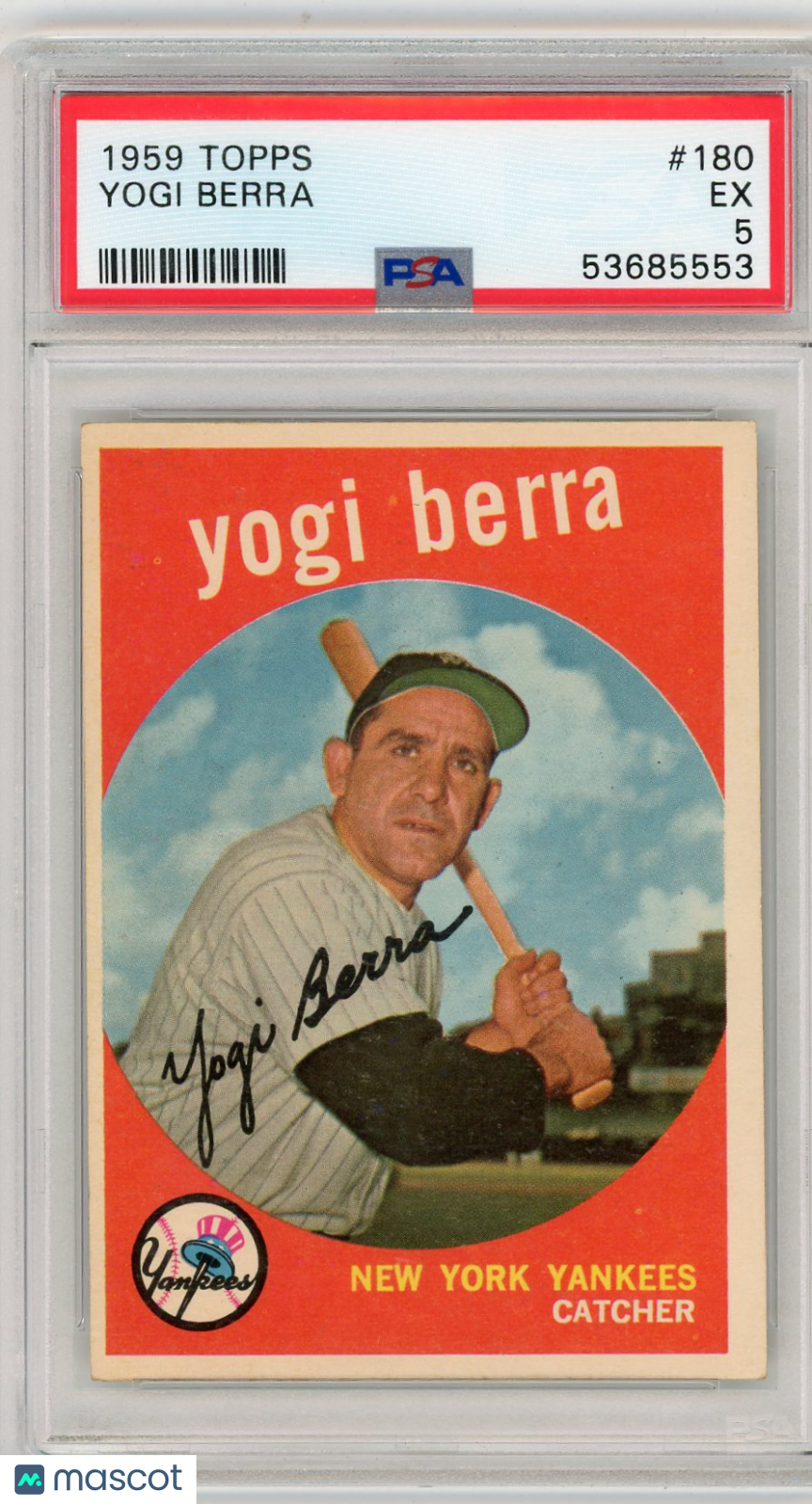 1959 Topps Yogi Berra #180 PSA 5
