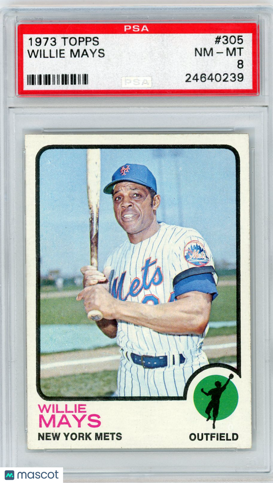 1973 Topps Willie Mays #305 PSA 8