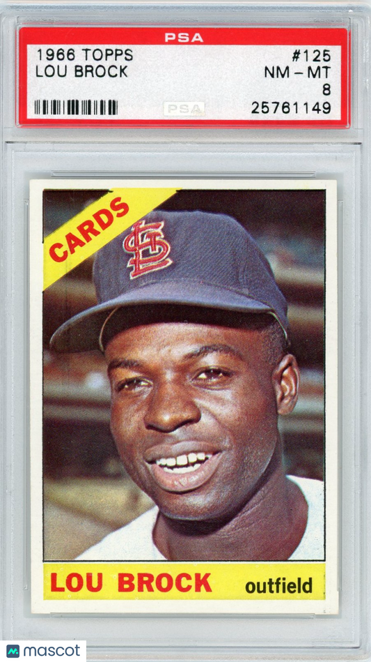 1966 Topps Lou Brock #125 PSA 8