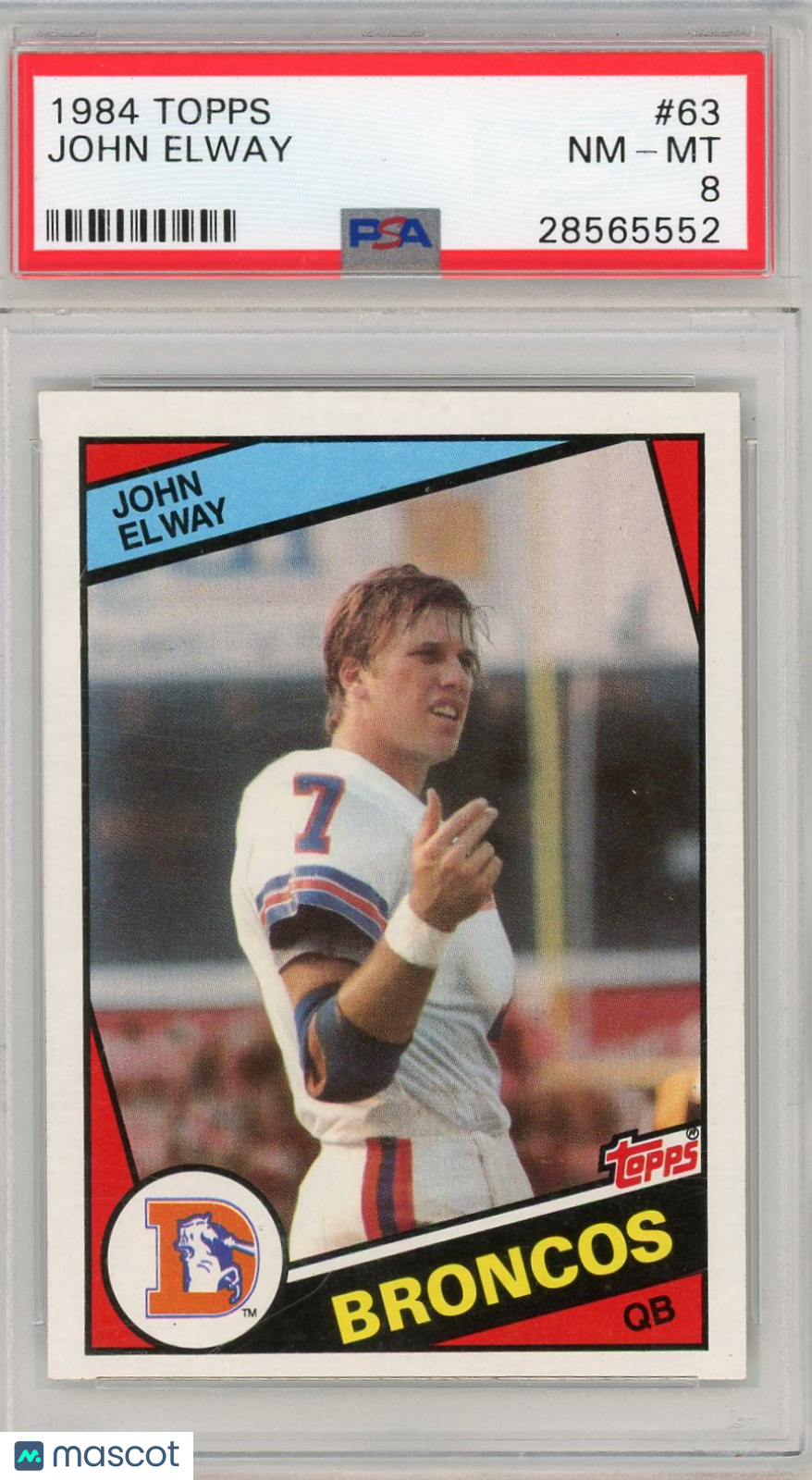 1984 Topps John Elway #63 PSA 8