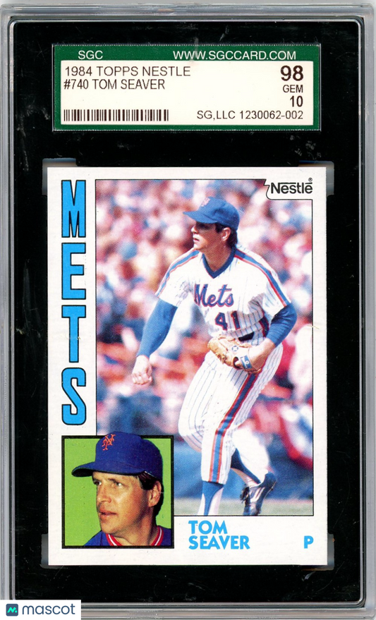 1984 Topps Nestle Tom Seaver #740 SGC 10