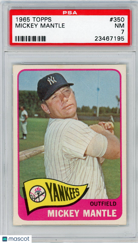 1965 Topps Mickey Mantle #350 PSA 7