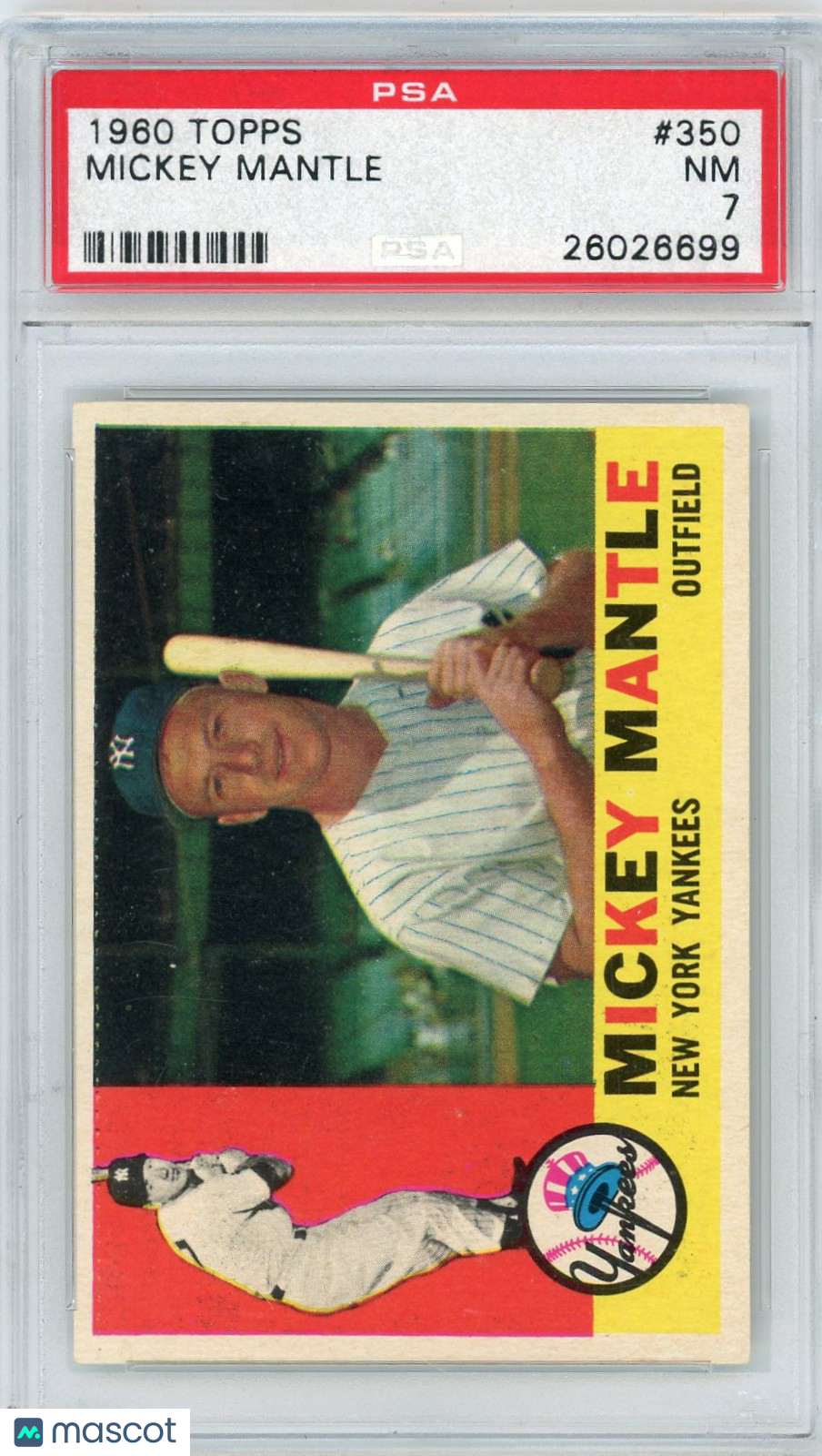 1960 Topps Mickey Mantle #350 PSA 7