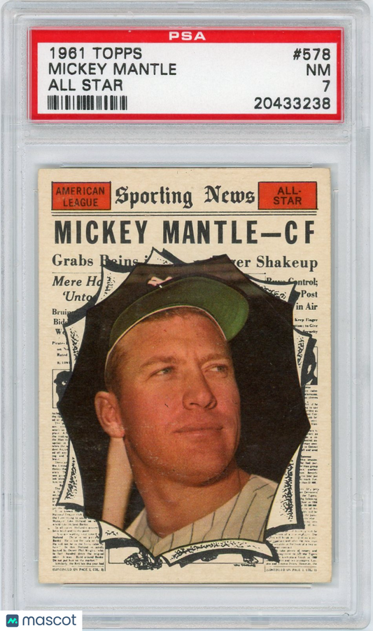 1961 Topps Mickey Mantle #578 All Star PSA 7