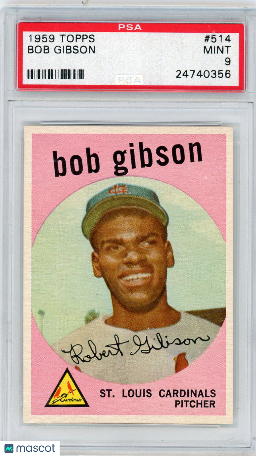 1959 Topps Bob Gibson #514 PSA 9