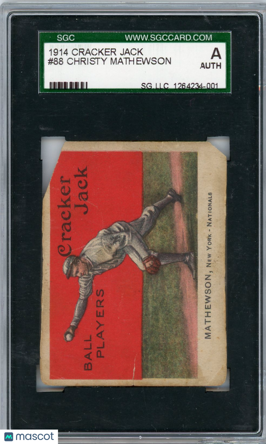 1914 Cracker Jack Christy Mathewson #88 SGC A