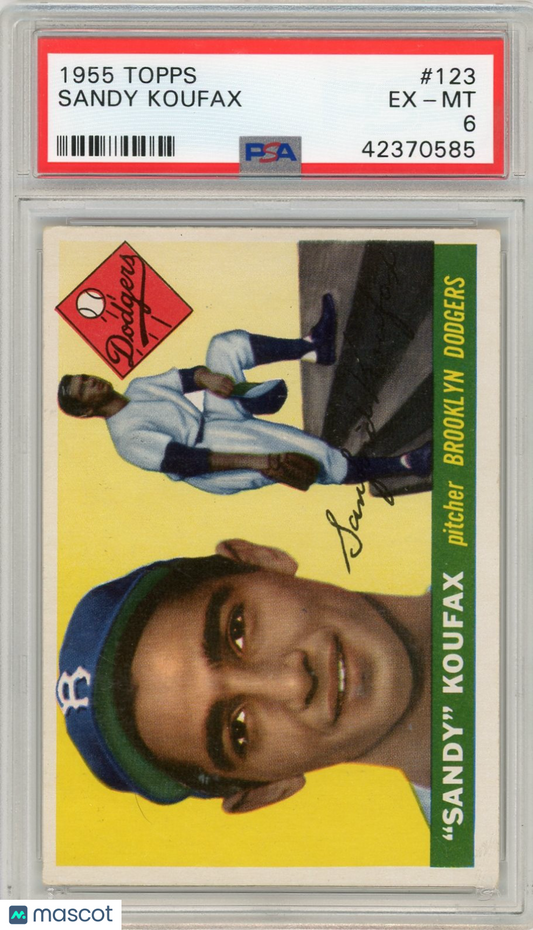 1955 Topps Sandy Koufax #123 PSA 6