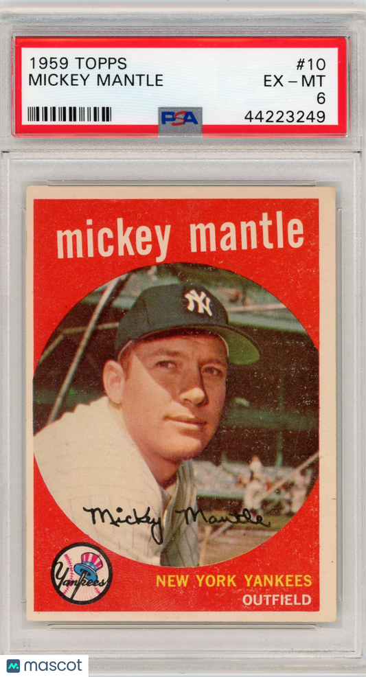 1959 Topps Mickey Mantle #10 PSA 6