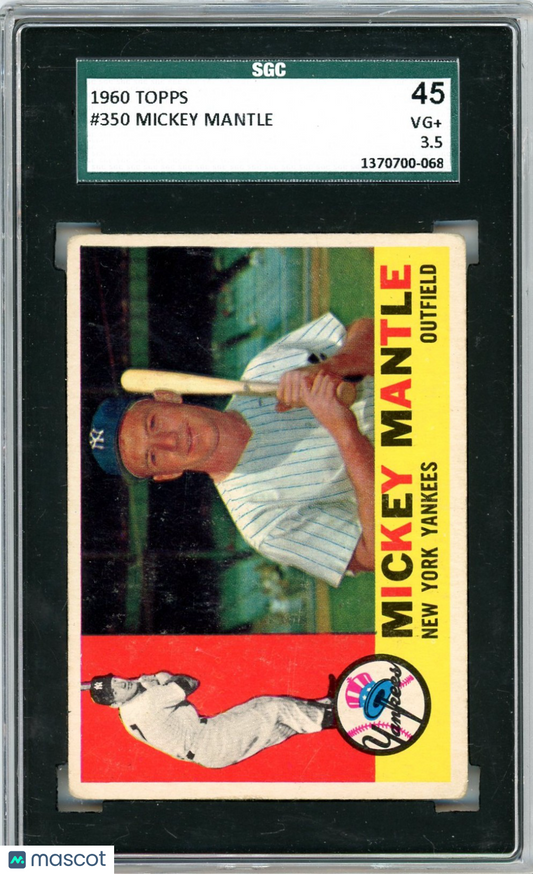 1960 Topps Mickey Mantle #350 SGC 3.5