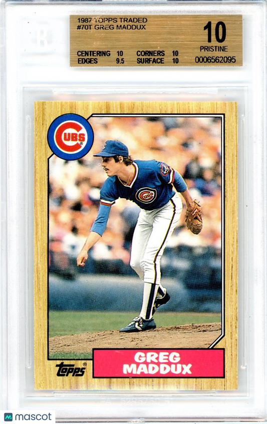 1987 Topps Traded Greg Maddux #70T BGS 10