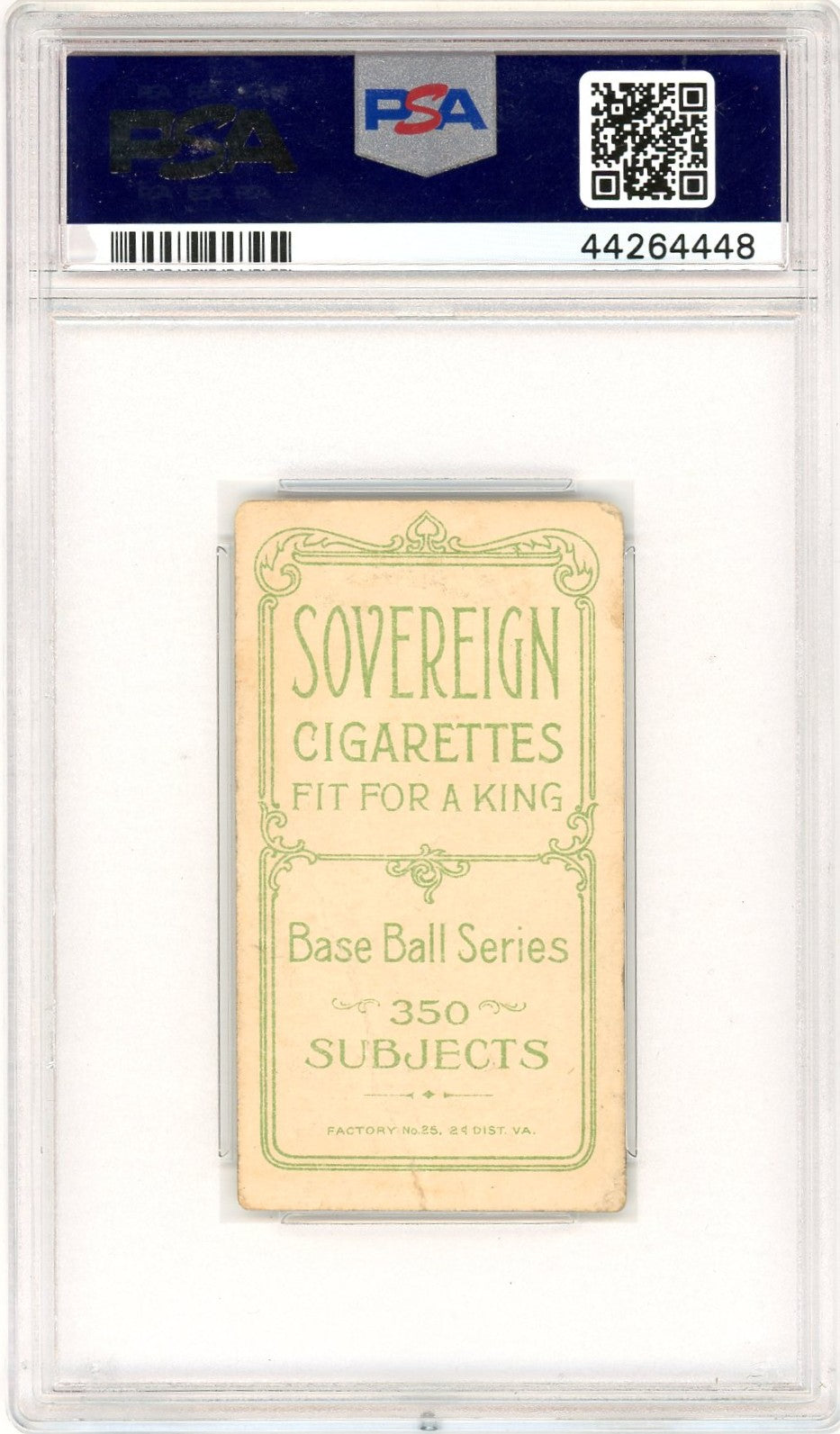 1909-11 T206 Sovereign 350 Ty Cobb Bat Off Shoulder PSA 2
