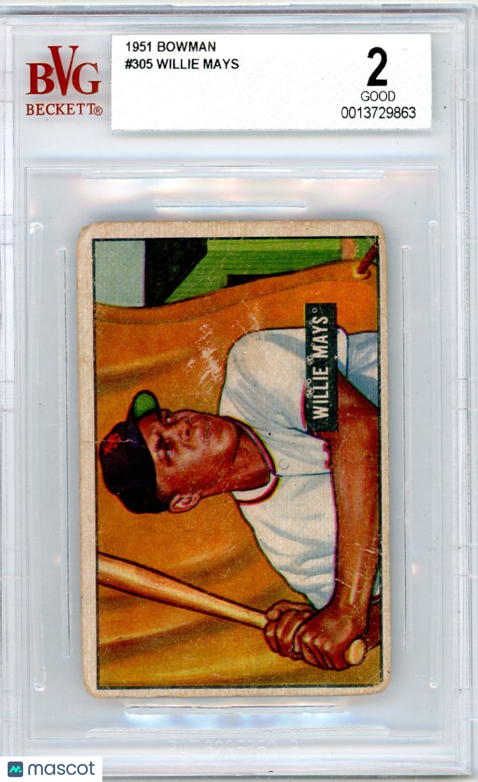 1951 Bowman Willie Mays #305 BVG 2 Rookie
