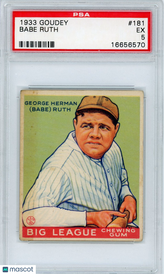 1933 Goudey Babe Ruth #181 PSA 5