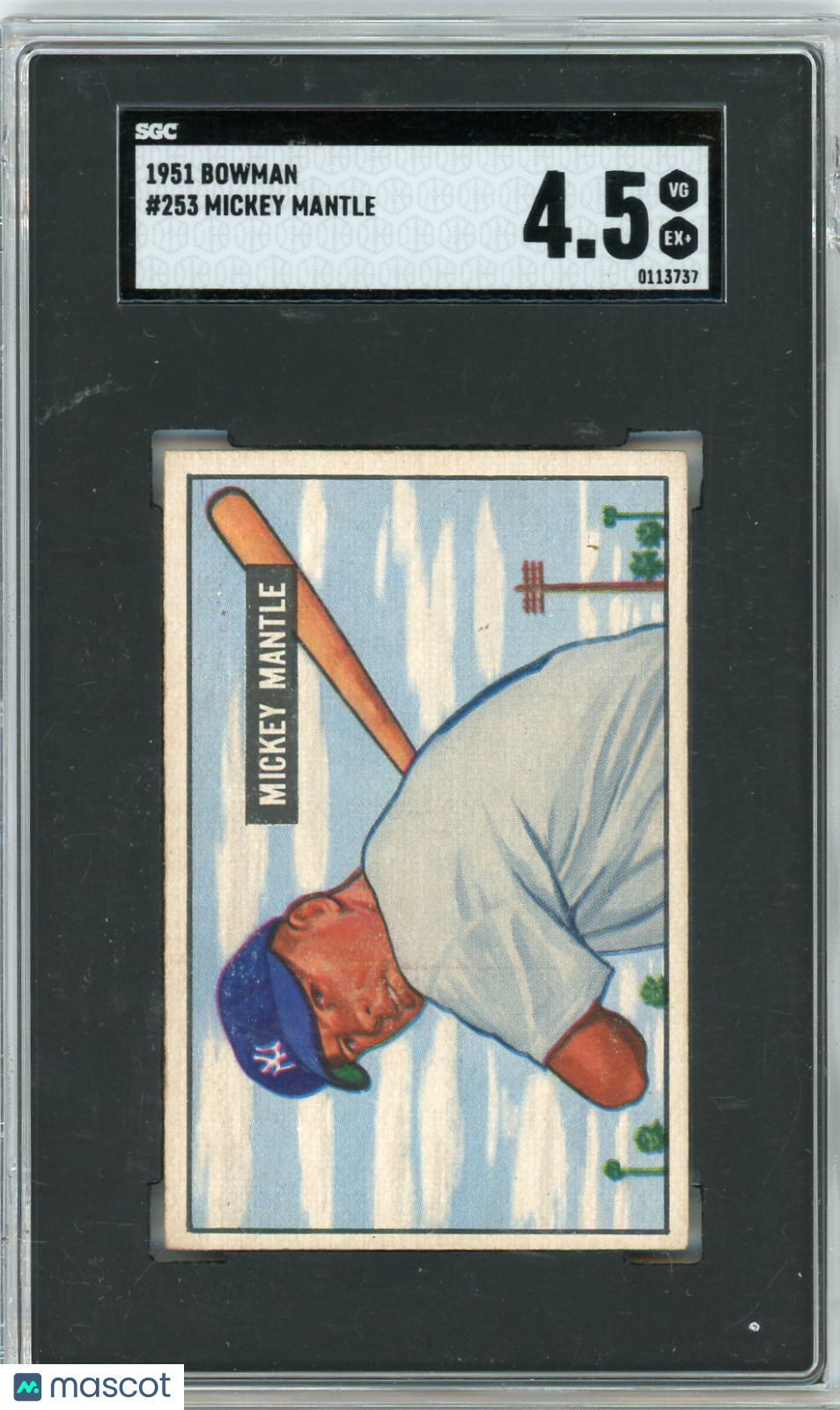 1951 Bowman Mickey Mantle #253 SGC 4.5