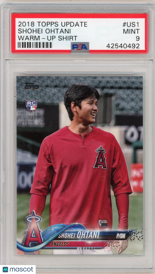 2018 Topps Update Shohei Ohtani #US1 Warm Shirt PSA 9