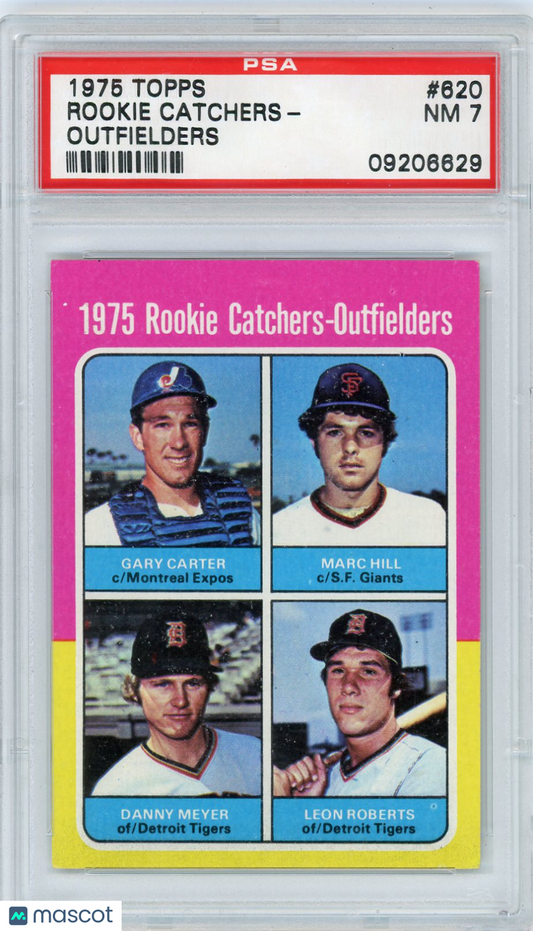 1975 Topps Rookie Catchers- #620 Outfielders PSA 7