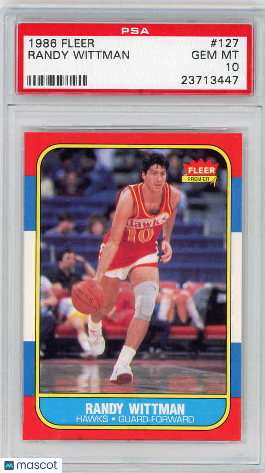 1986 Fleer Randy Wittman #127 PSA 10
