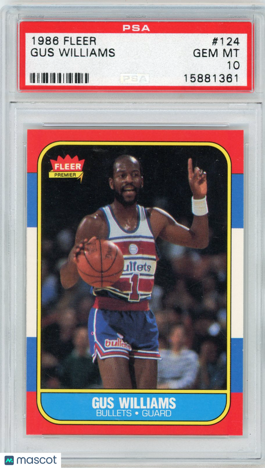 1986 Fleer Gus Williams #124 PSA 10
